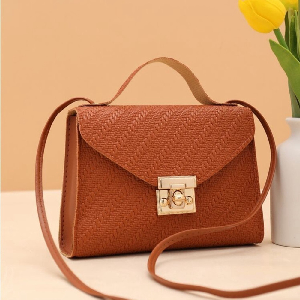 ⚠️Clearance Mini Brown Lock Buckle Crossbody Handbag - Picture 2 of 6